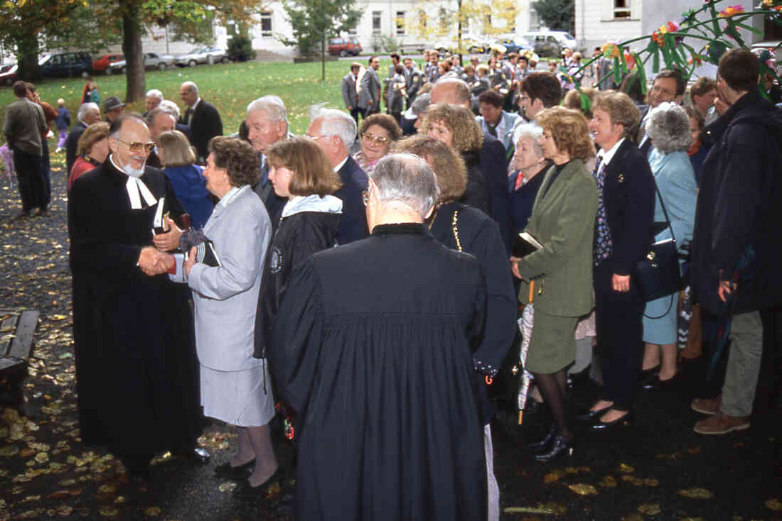Verabschiedung von Pfarrer Gottfried Fliegenschnee, 6. Okt. 1996