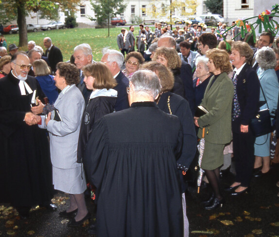 Verabschiedung von Pfarrer Gottfried Fliegenschnee, 6. Okt. 1996