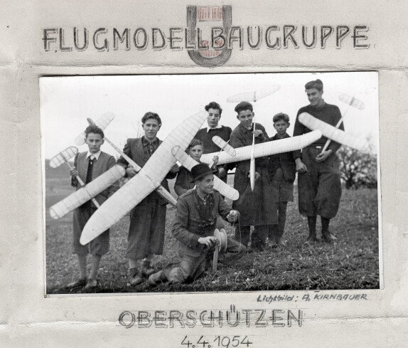 Flugmodellbaugruppe Oberschützen, gegründet von Ernst Kirnbauer, 4.4.1954