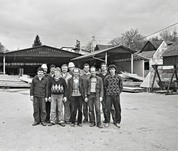 Zimmrei Fürst mit Belegschaft, ca. 1970
