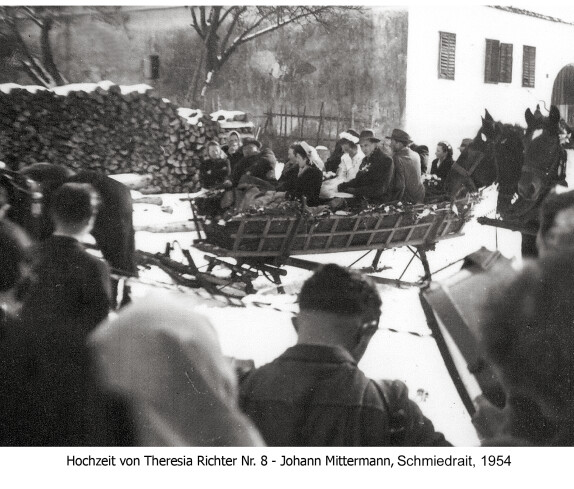 Hochzeit in Schmiedrait, 1954
