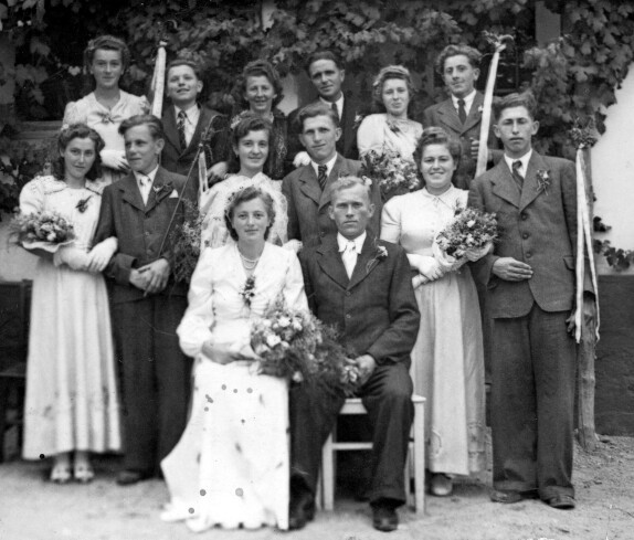Hochzeit Kurz Johann und Hermine (geb. Amtmann), 1947