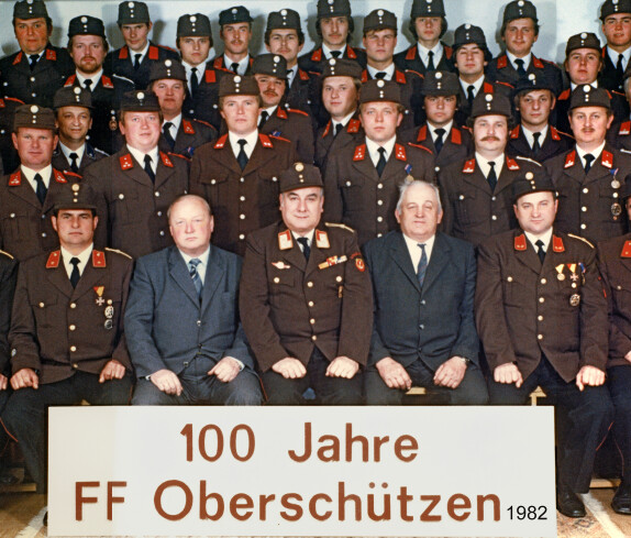 FF Oberschützen 1982, 100 Jahre Feuerwehr Oberschützen, Kdt Ernst Neubauer
