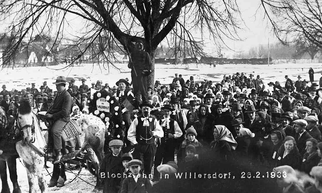 Blochziehen in Willersdorf 1933