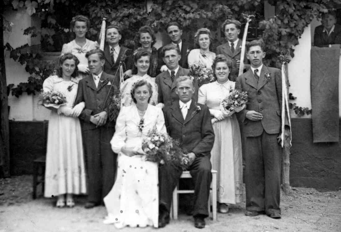 Hochzeit Kurz Johann und Hermine (geb. Amtmann), 1947