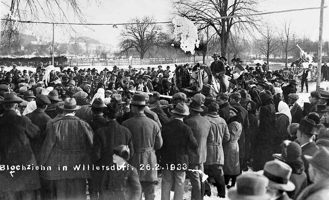 Blochziehen in Willersdorf 1933